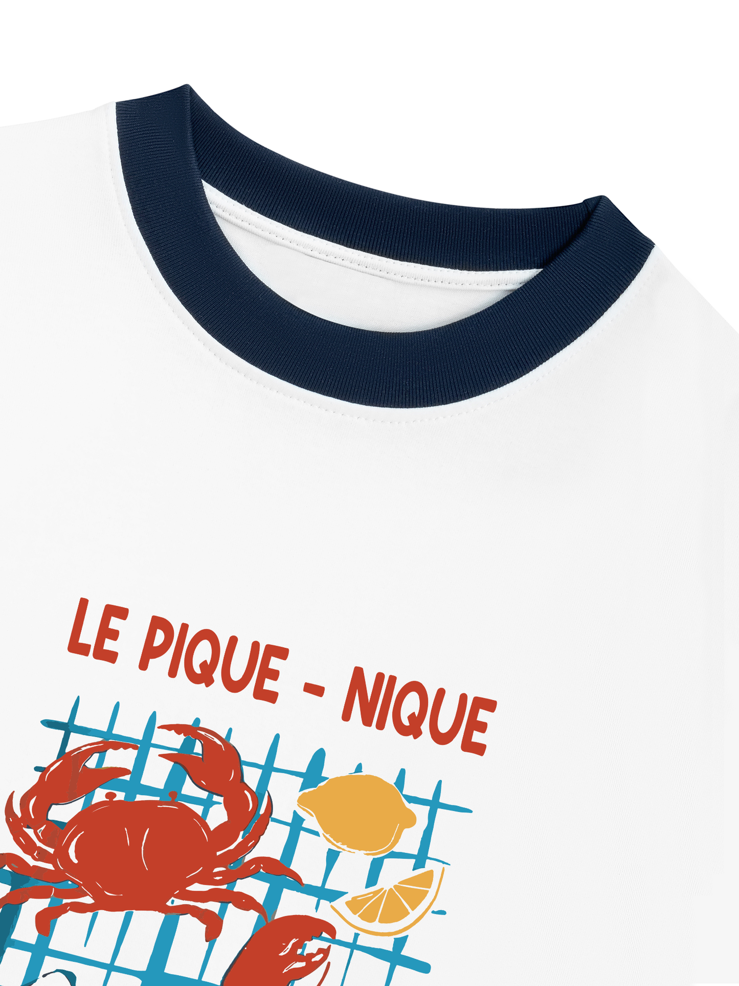 Áo Thun Ringer Relaxed Fit Ocean Crab And Prawn