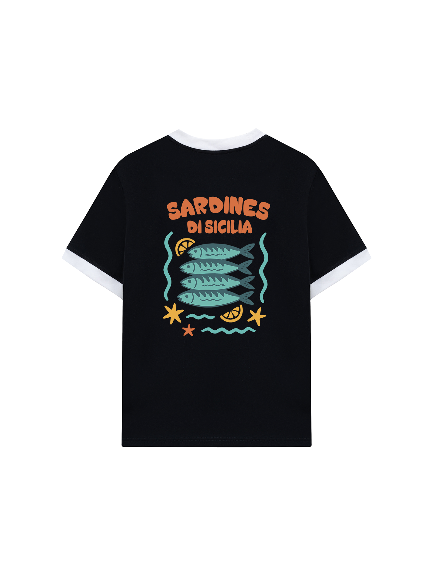Áo Thun Ringer Relaxed Fit Ocean Sardines