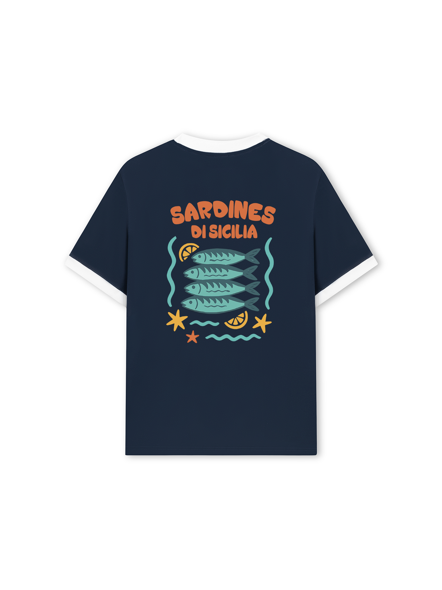 Áo Thun Ringer Relaxed Fit Ocean Sardines