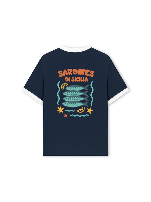 Áo Thun Ringer Relaxed Fit Ocean Sardines