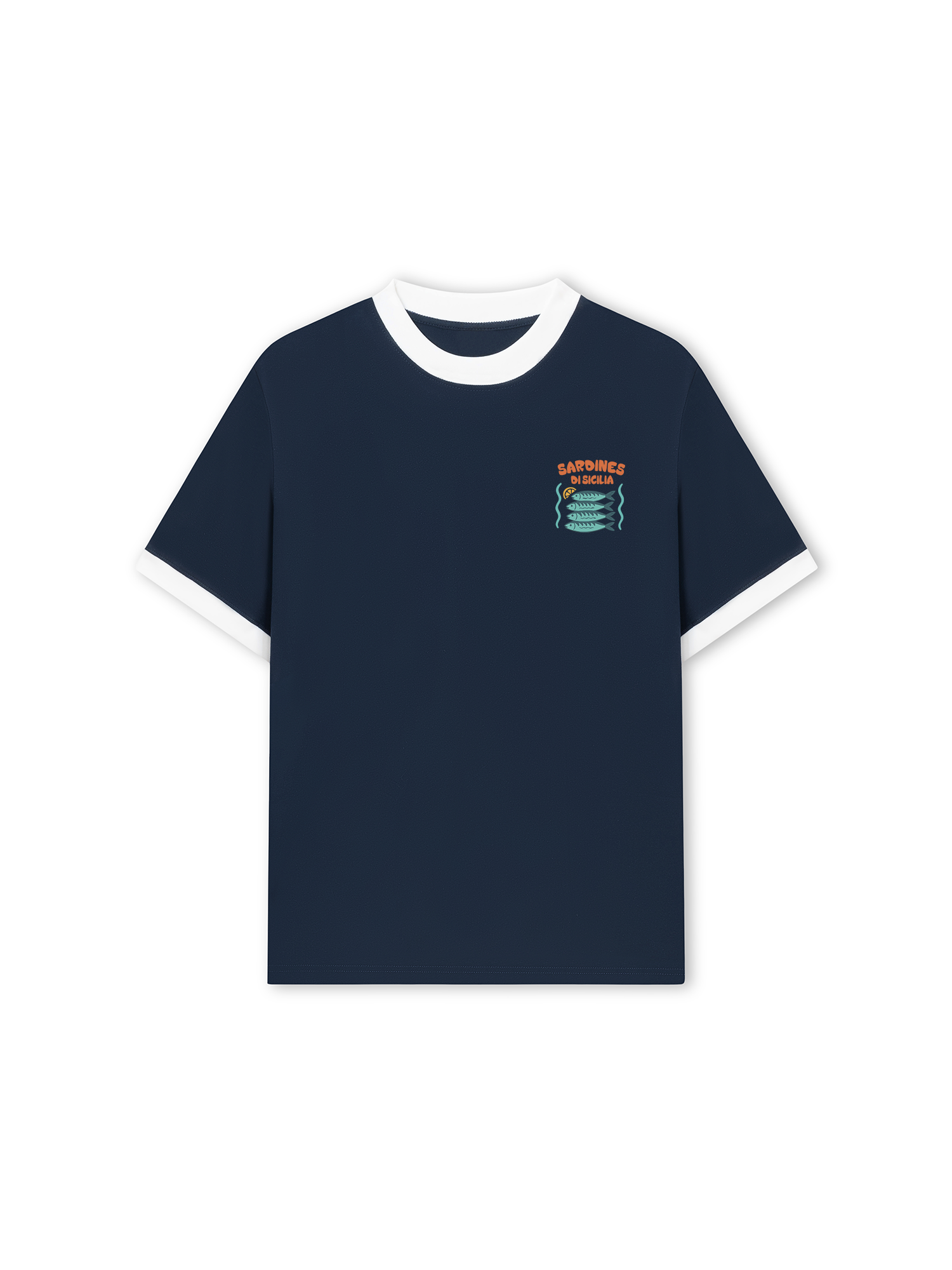 Áo Thun Ringer Relaxed Fit Ocean Sardines