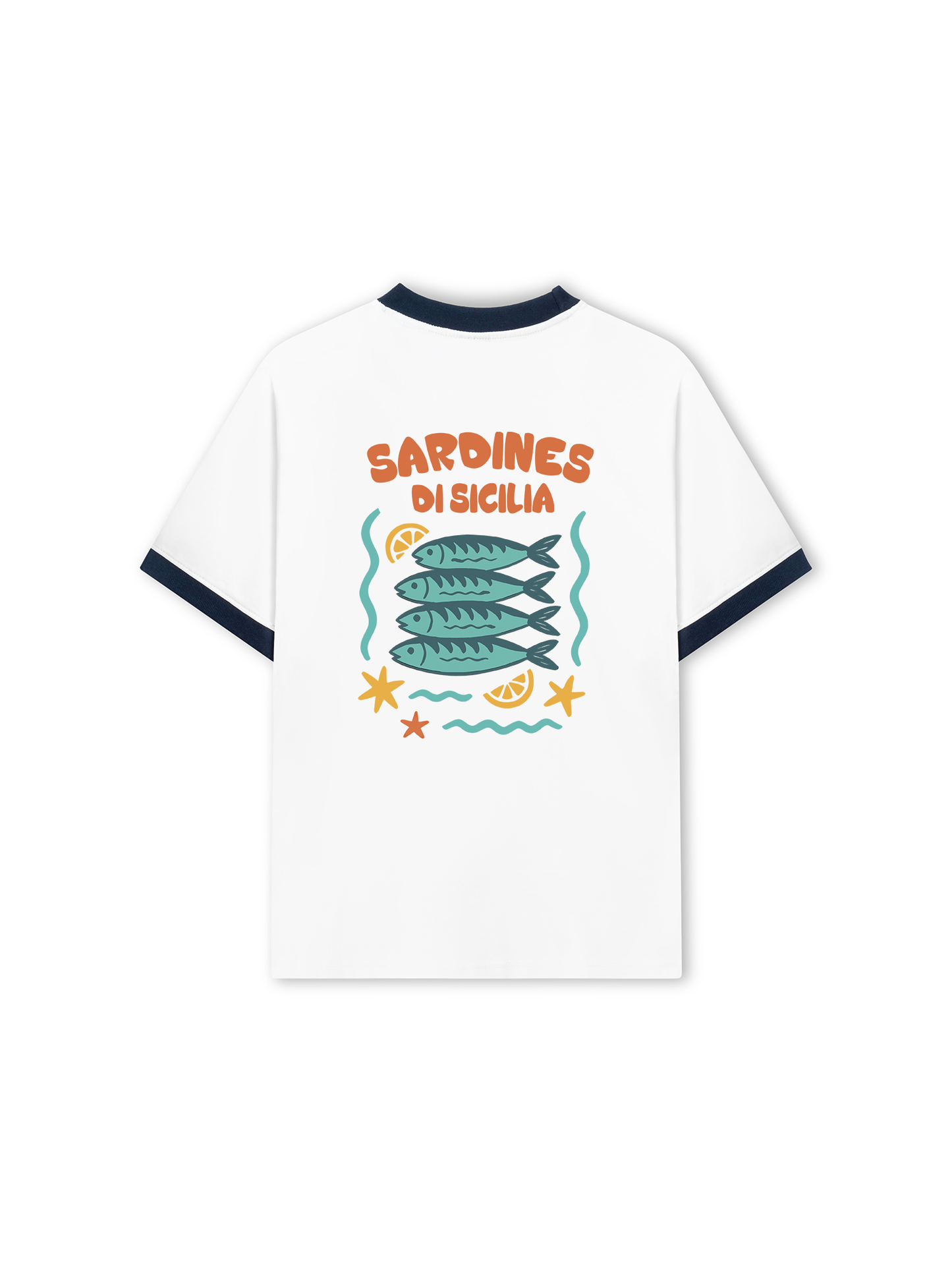 Áo Thun Ringer Relaxed Fit Ocean Sardines