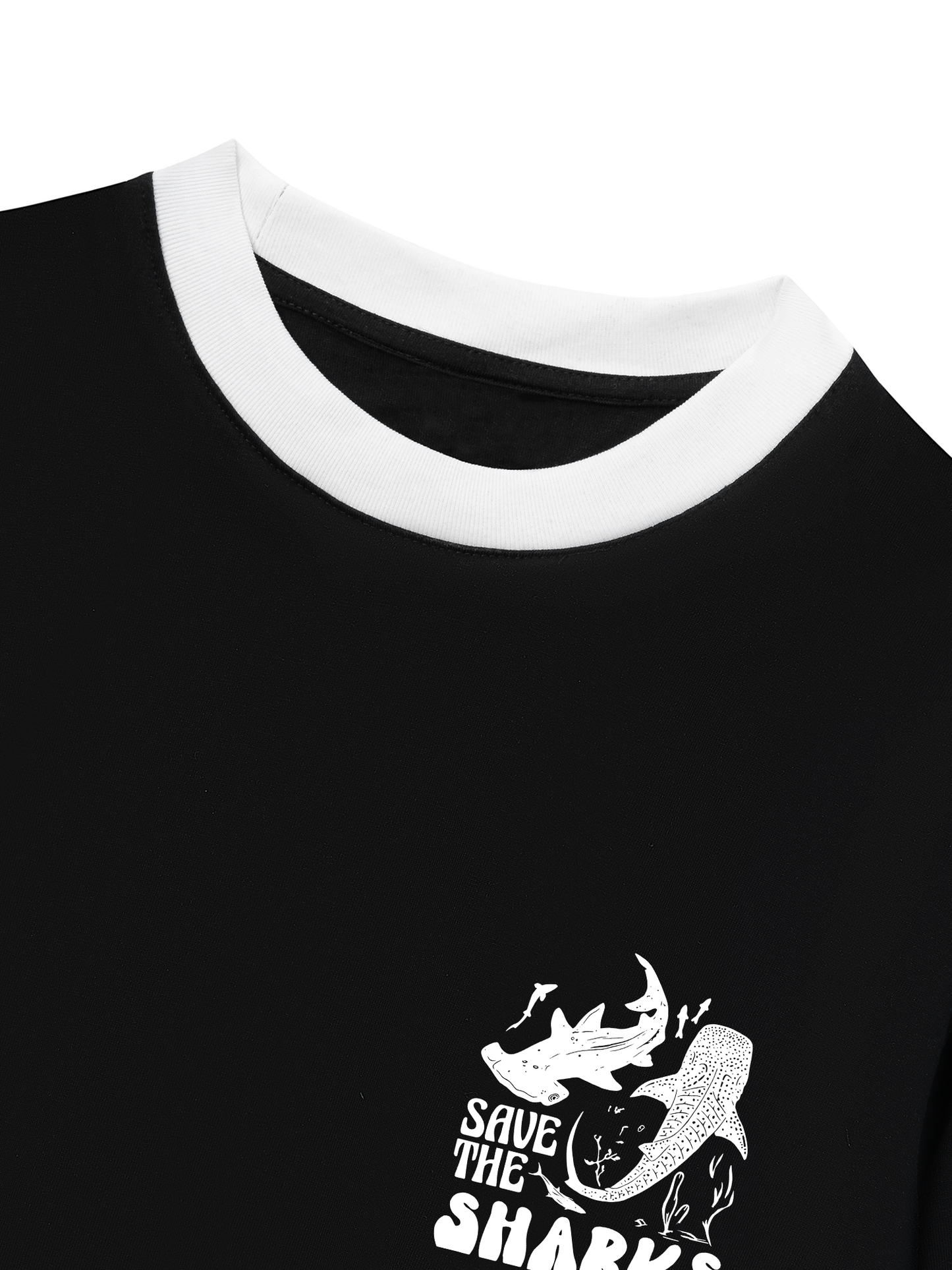 Áo Thun Ringer Relaxed Fit Ocean Save The Shark