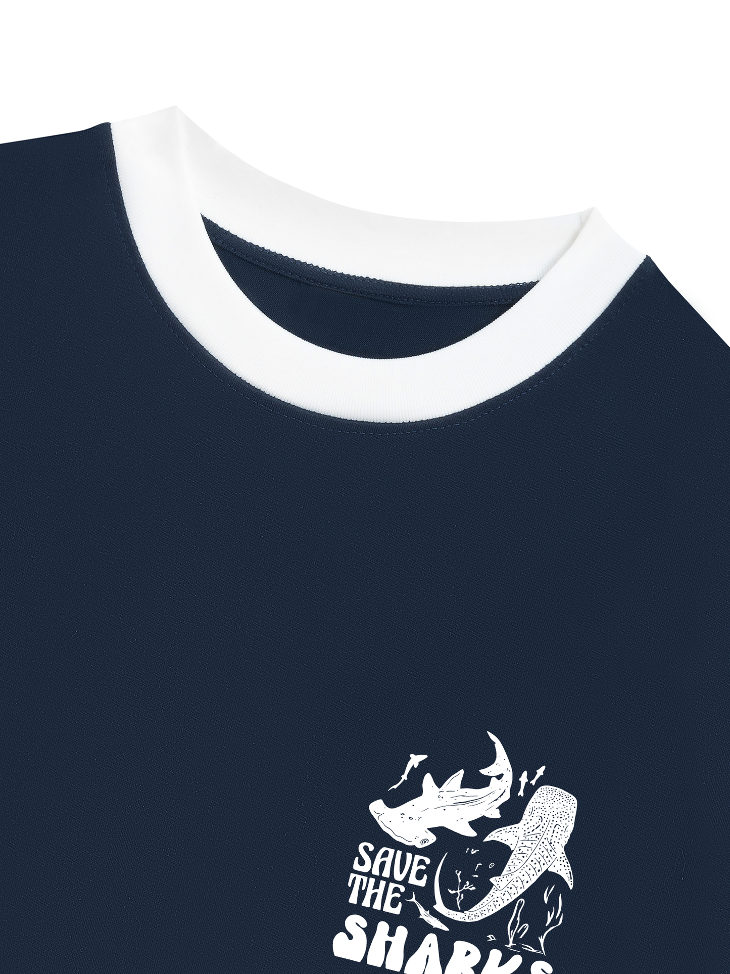 Áo Thun Ringer Relaxed Fit Ocean Save The Shark