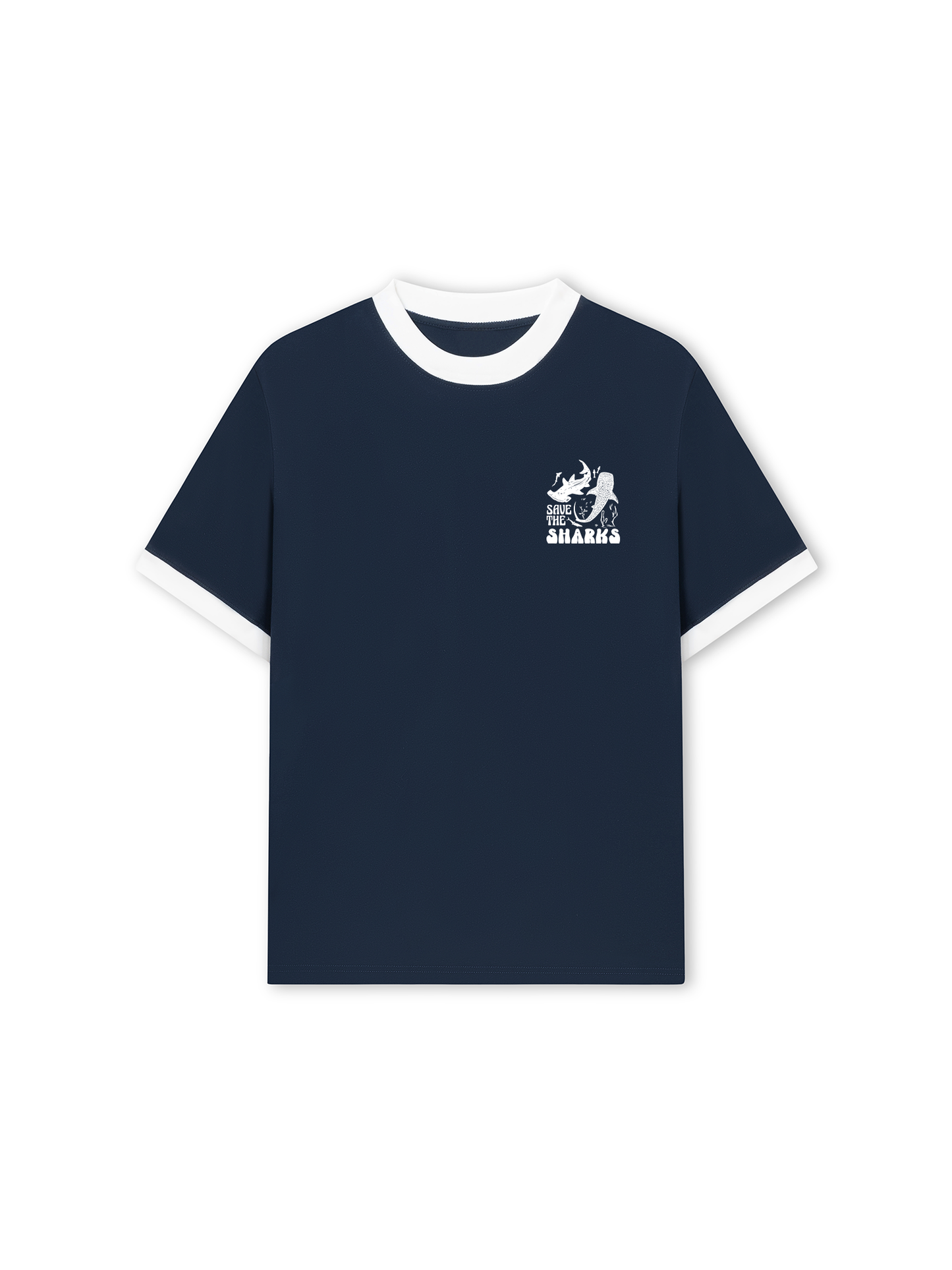 Áo Thun Ringer Relaxed Fit Ocean Save The Shark