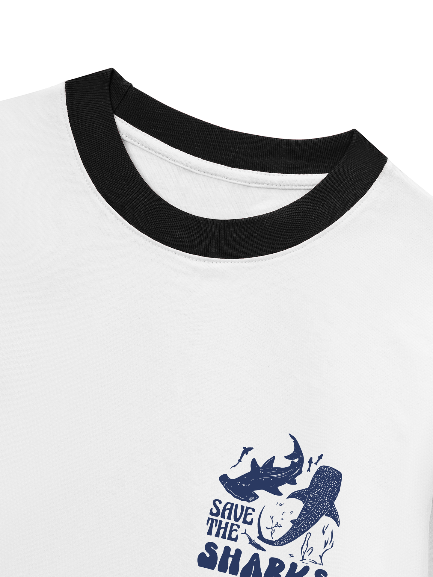 Áo Thun Ringer Relaxed Fit Ocean Save The Shark
