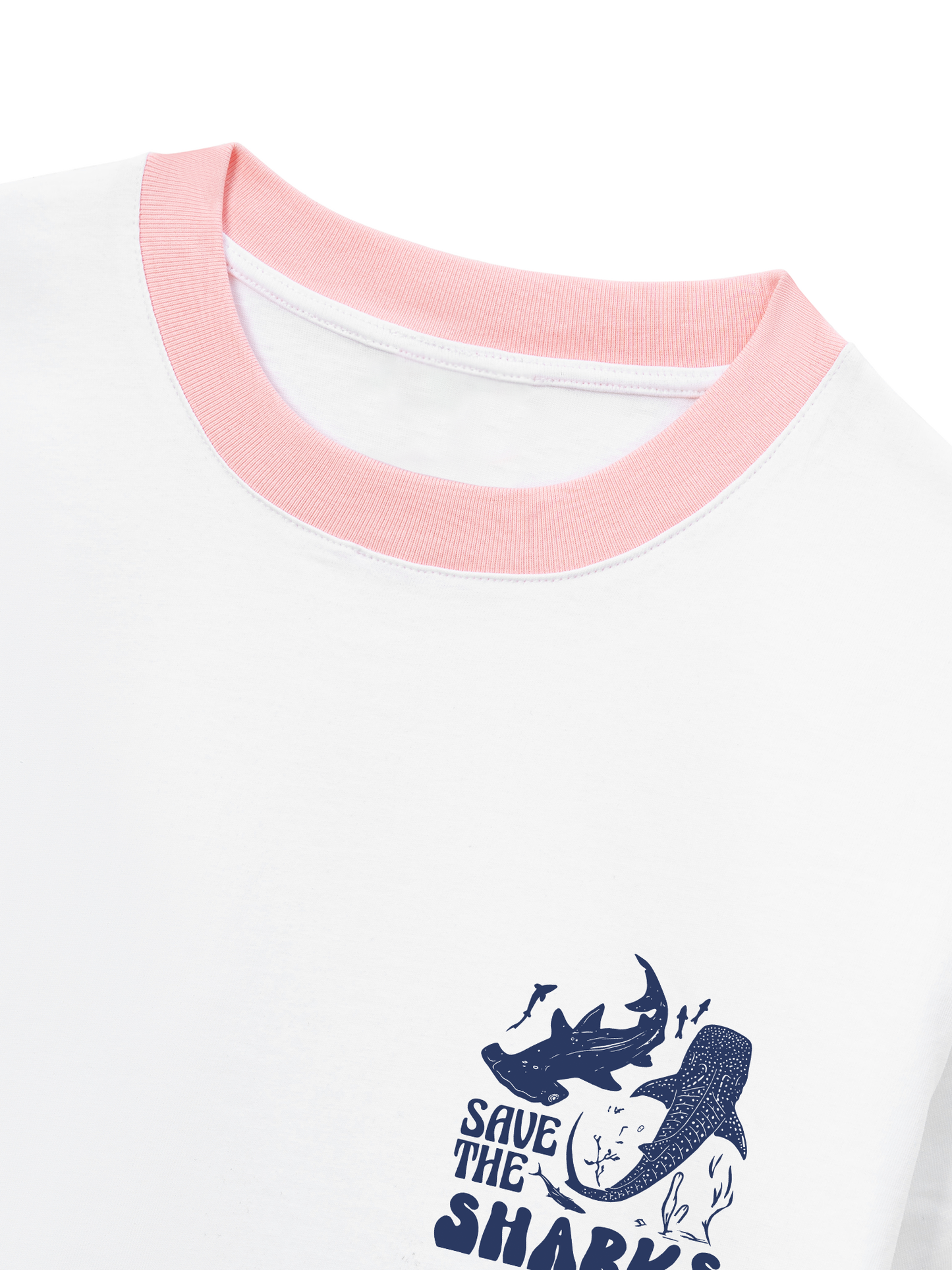 Áo Thun Ringer Relaxed Fit Ocean Save The Shark