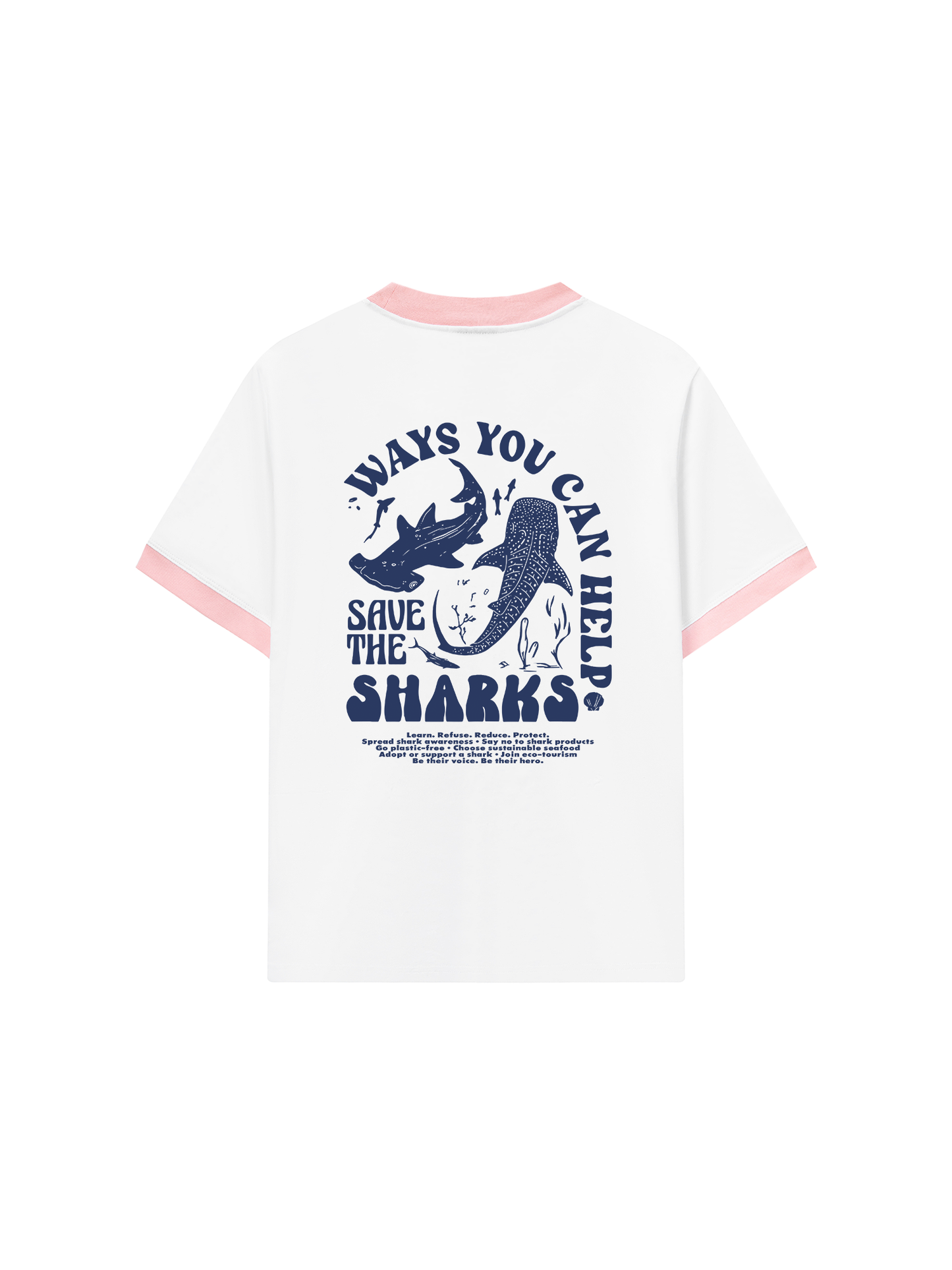 Áo Thun Ringer Relaxed Fit Ocean Save The Shark