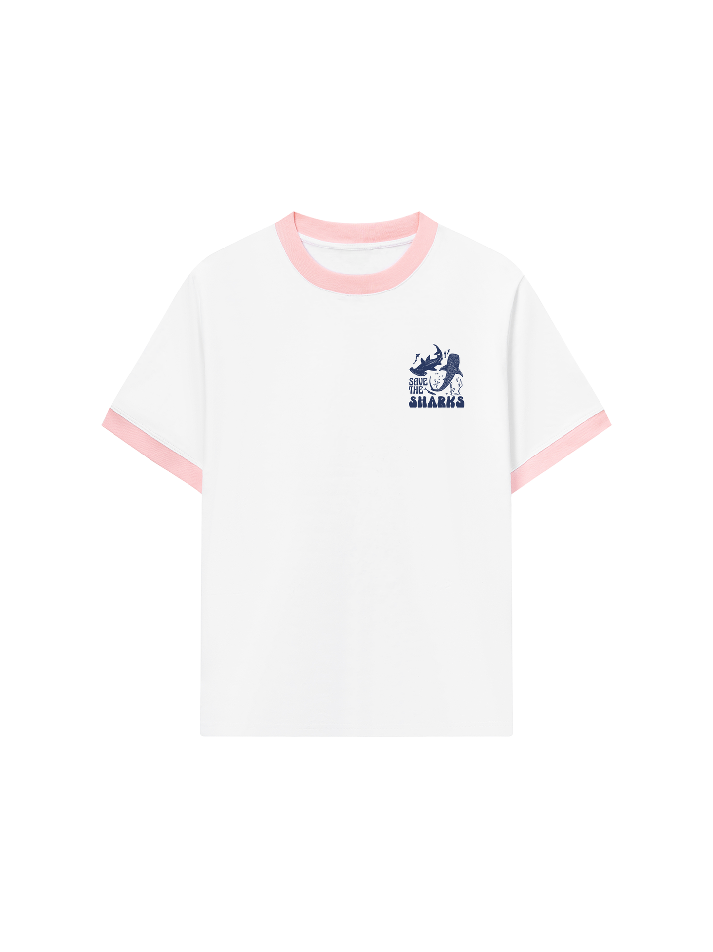 Áo Thun Ringer Relaxed Fit Ocean Save The Shark