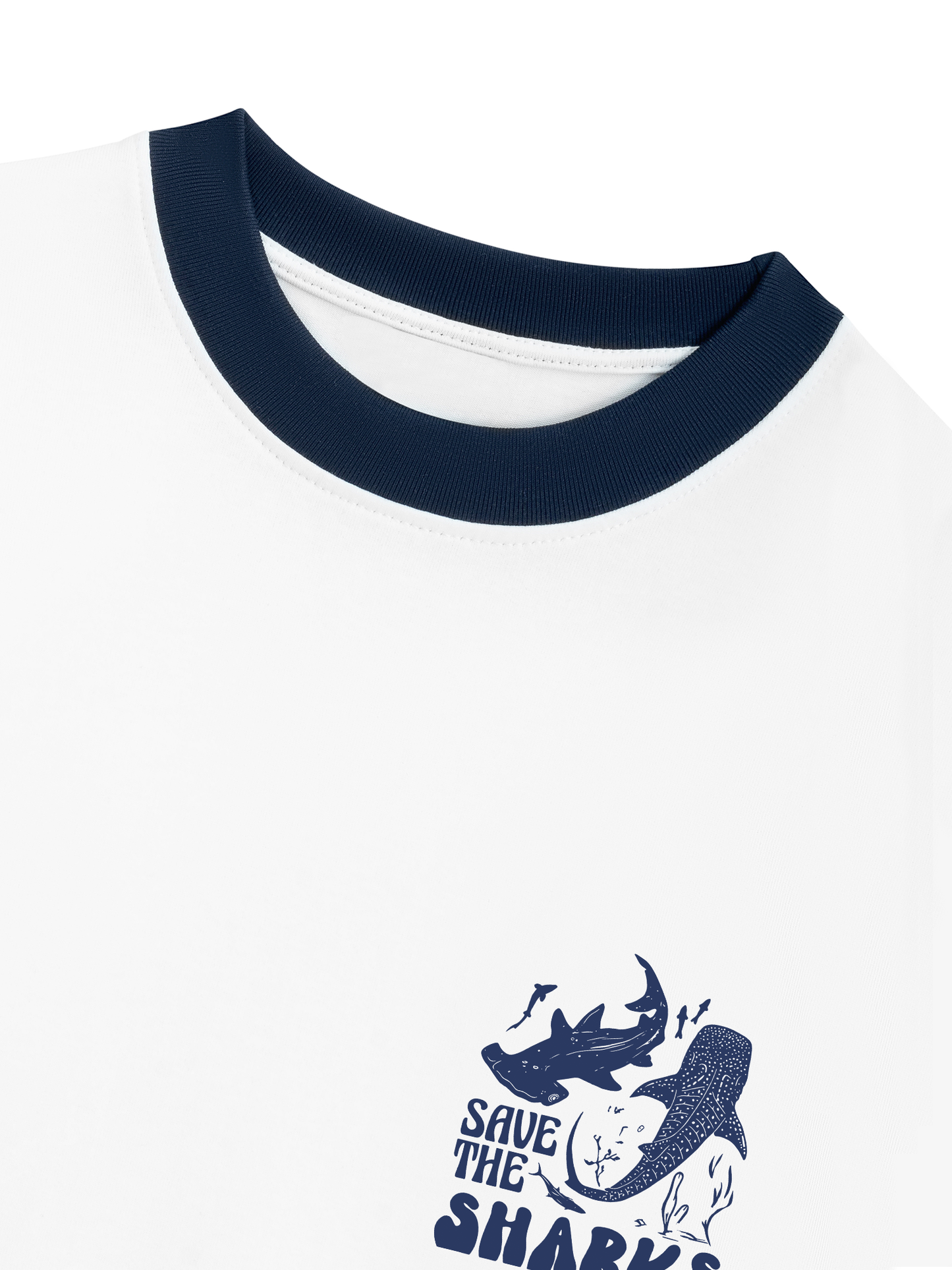 Áo Thun Ringer Relaxed Fit Ocean Save The Shark
