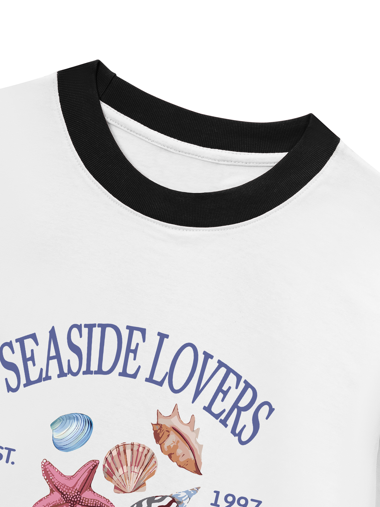 Áo Thun Ringer Relaxed Fit Ocean Seaside Lovers