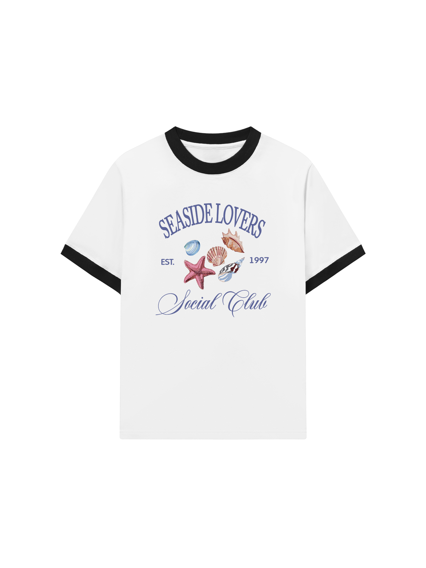 Áo Thun Ringer Relaxed Fit Ocean Seaside Lovers