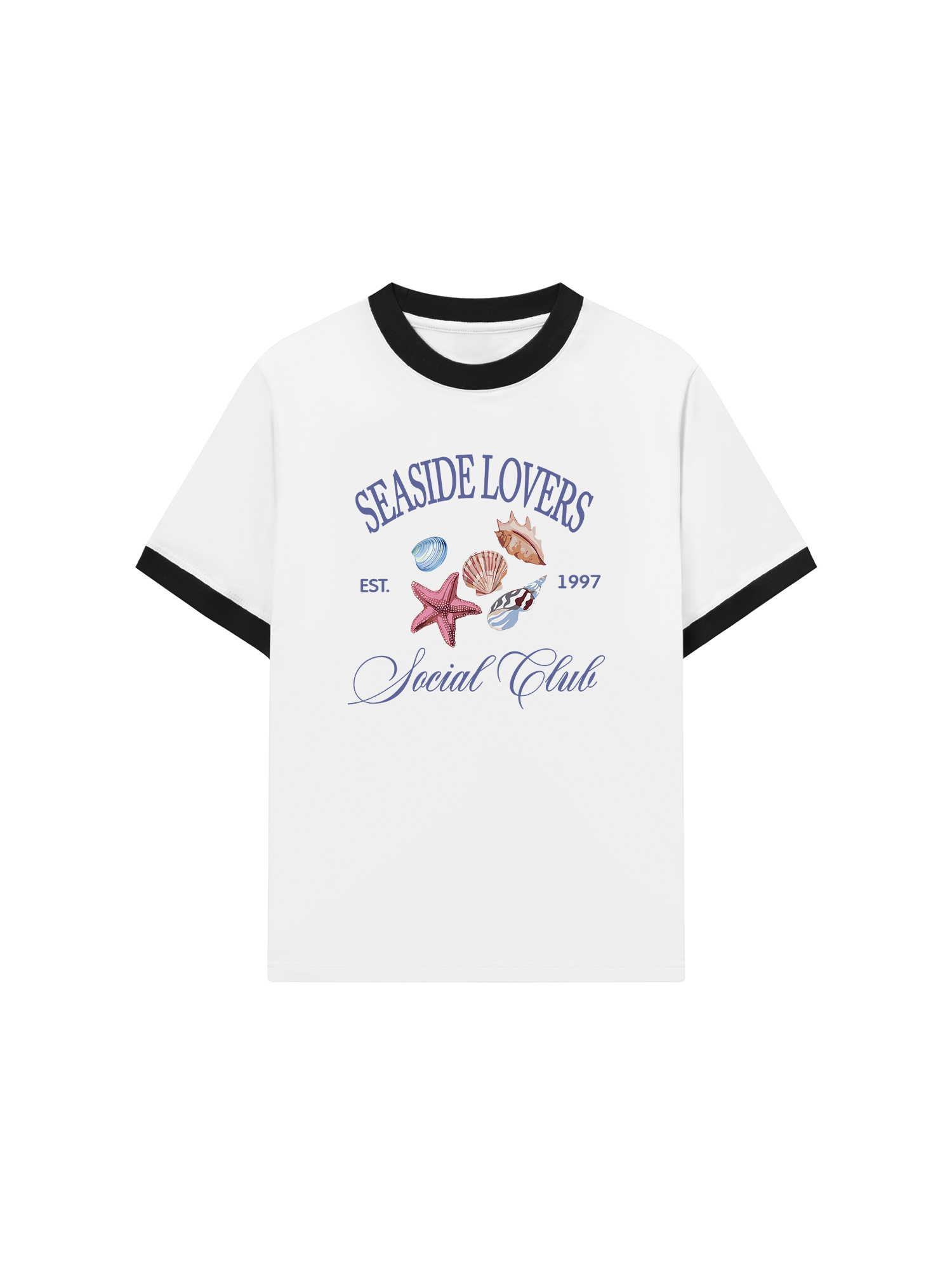 Áo Thun Ringer Relaxed Fit Ocean Seaside Lovers