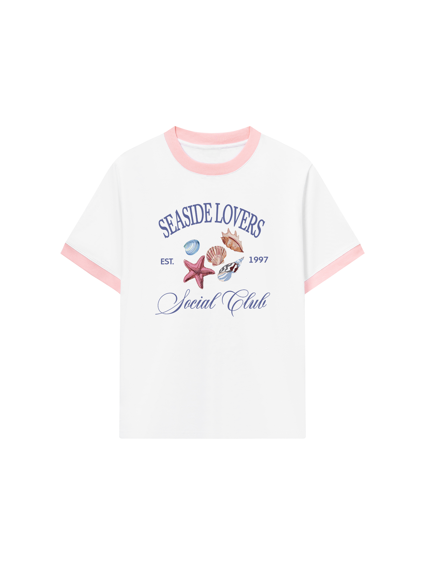 Áo Thun Ringer Relaxed Fit Ocean Seaside Lovers