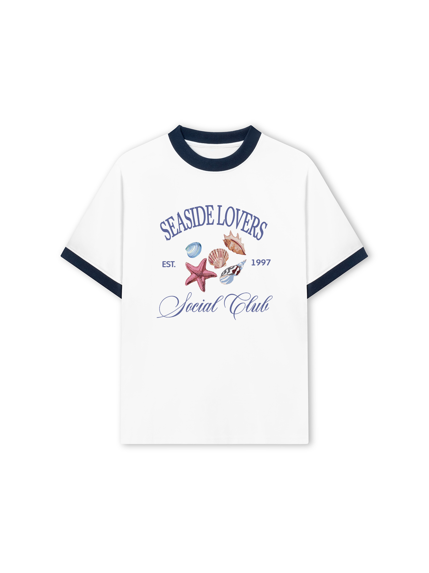 Áo Thun Ringer Relaxed Fit Ocean Seaside Lovers