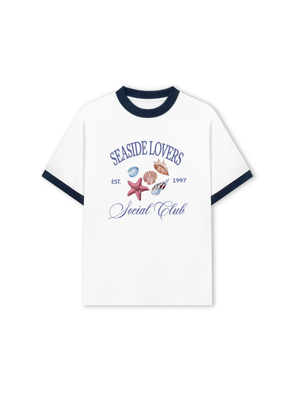 Áo Thun Ringer Relaxed Fit Ocean Seaside Lovers