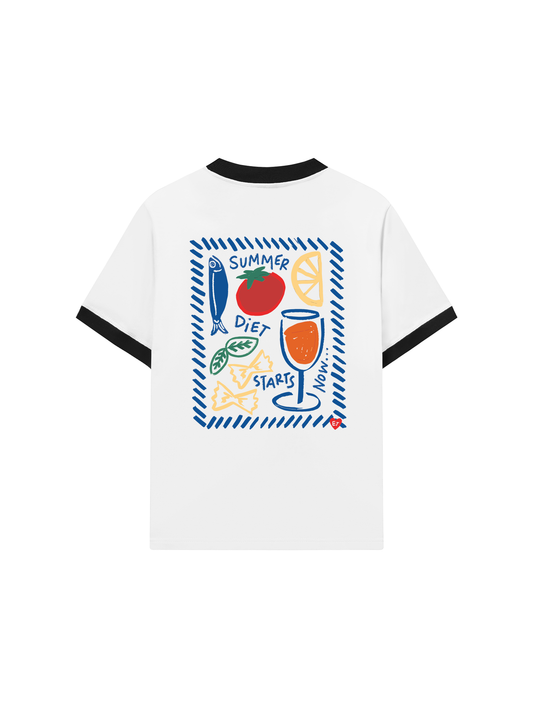 Áo Thun Ringer Relaxed Fit Ocean Summer Start Now