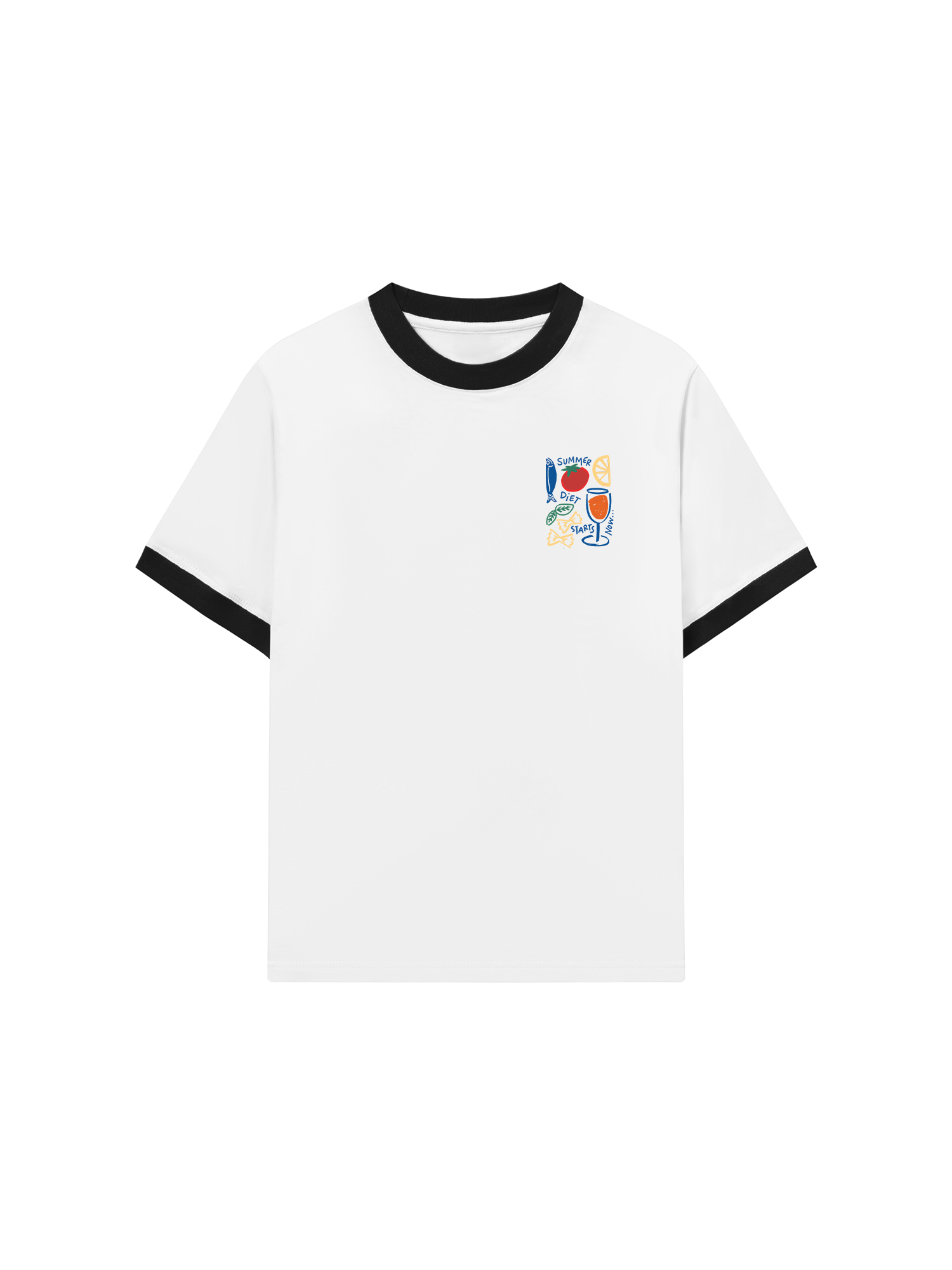 Áo Thun Ringer Relaxed Fit Ocean Summer Start Now
