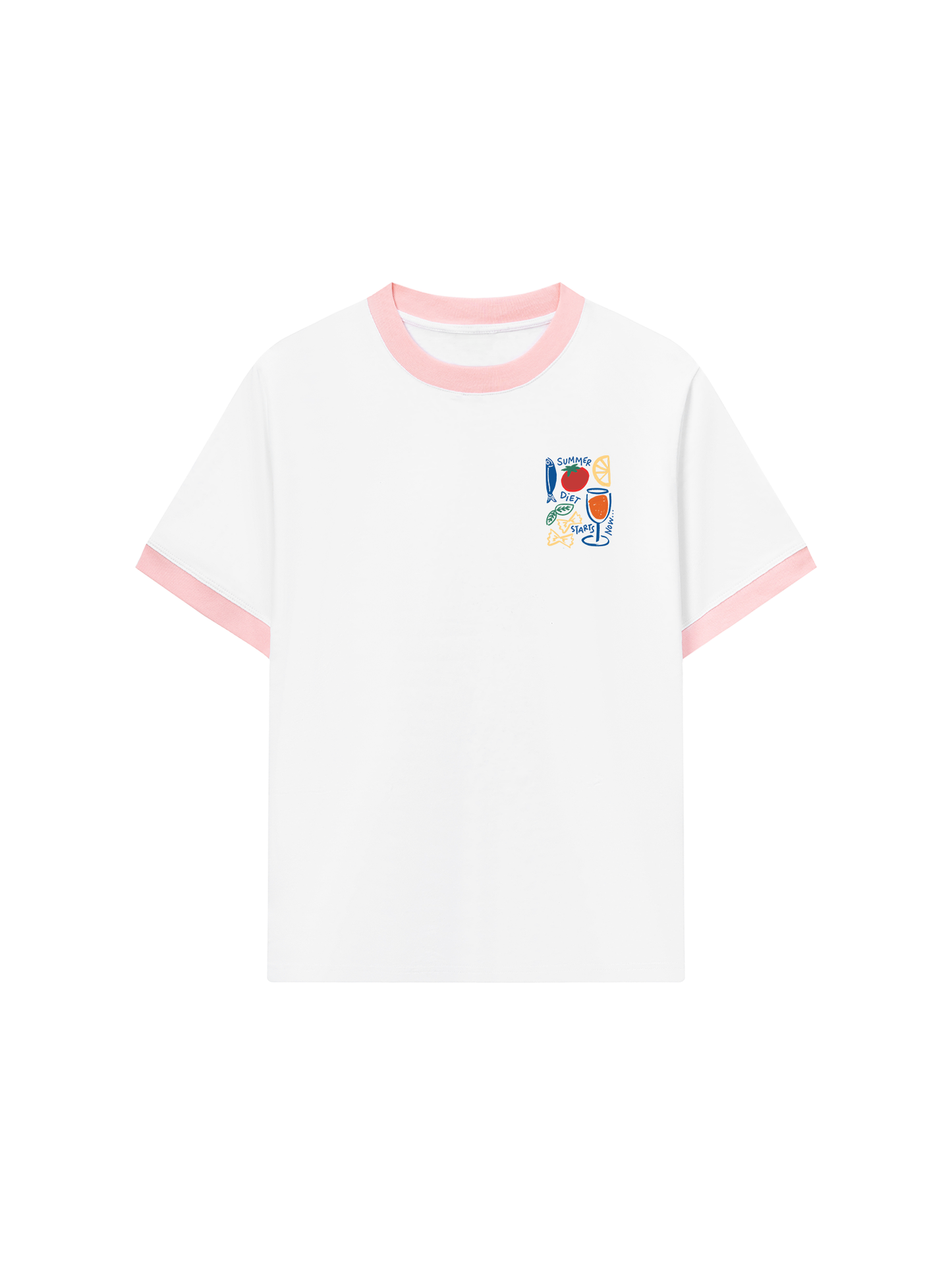 Áo Thun Ringer Relaxed Fit Ocean Summer Start Now