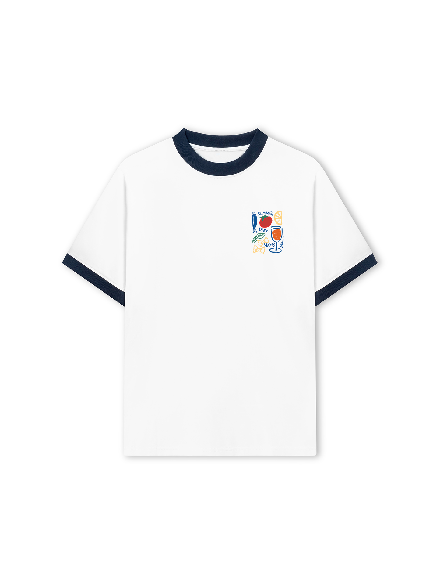 Áo Thun Ringer Relaxed Fit Ocean Summer Start Now