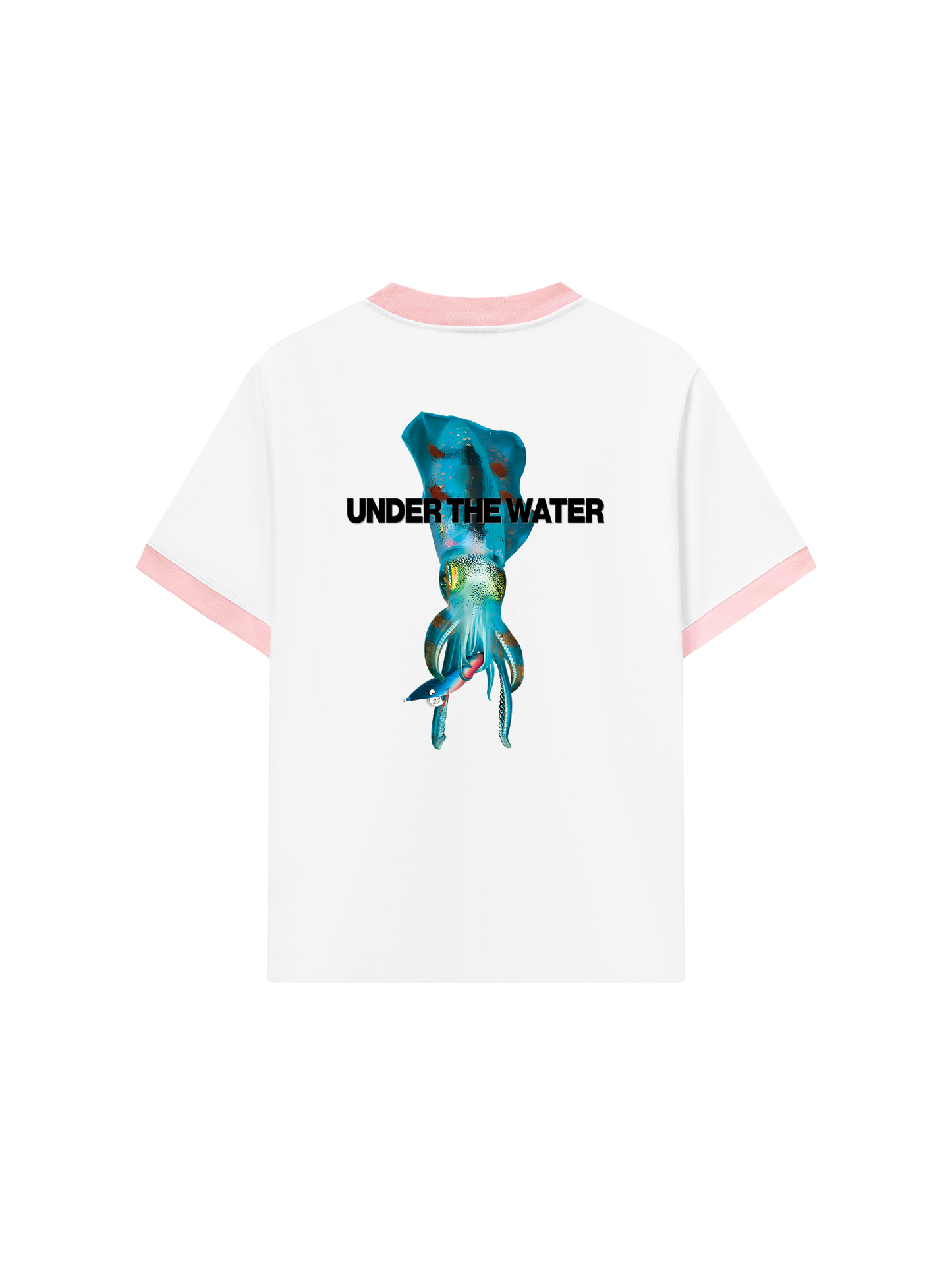 Áo Thun Ringer Relaxed Fit Ocean Under The Water Squid Ocean IRIE FISHING CLUB