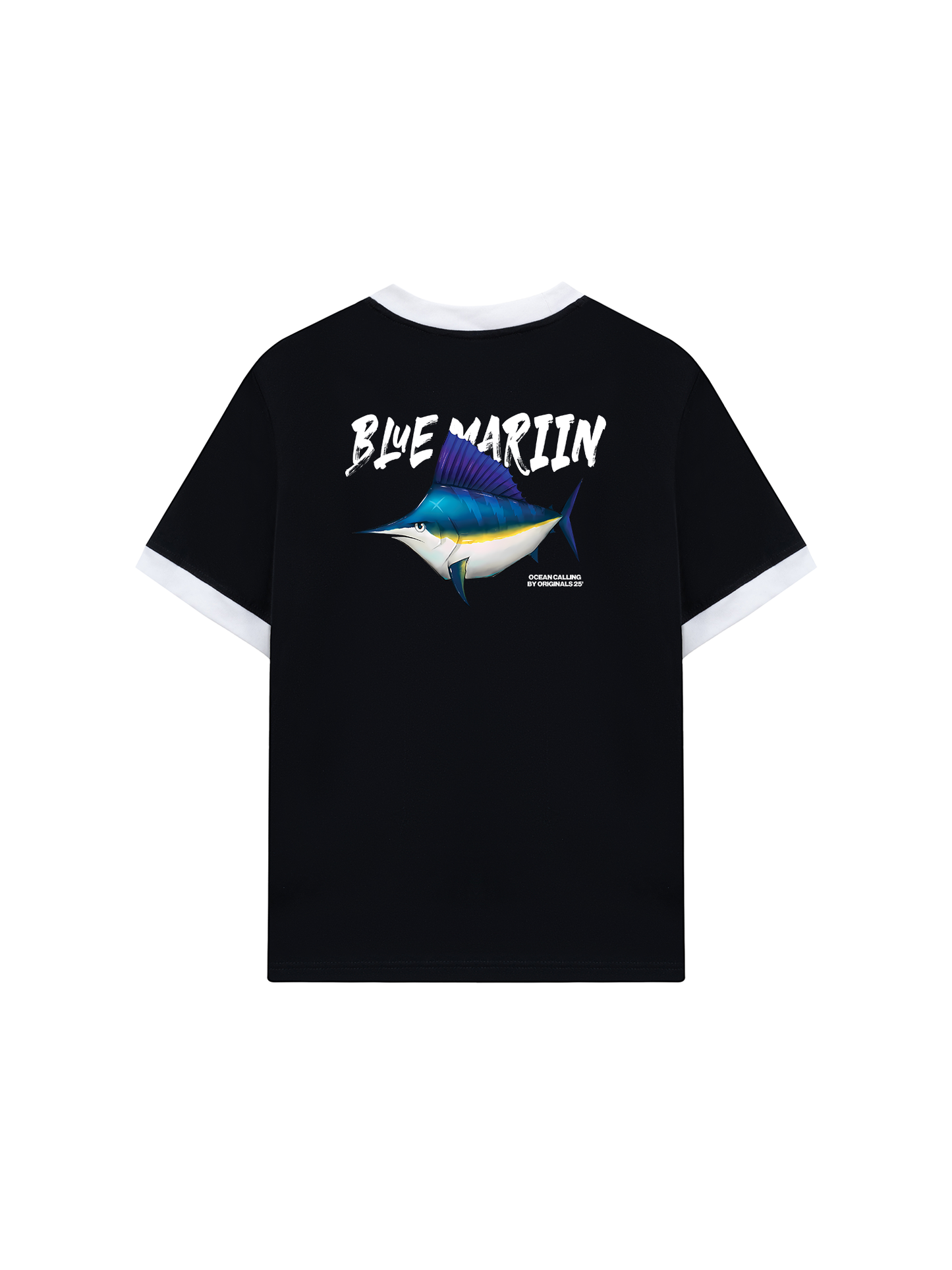 Áo Thun Ringer Relaxed Fit Ocean Blue Mariin