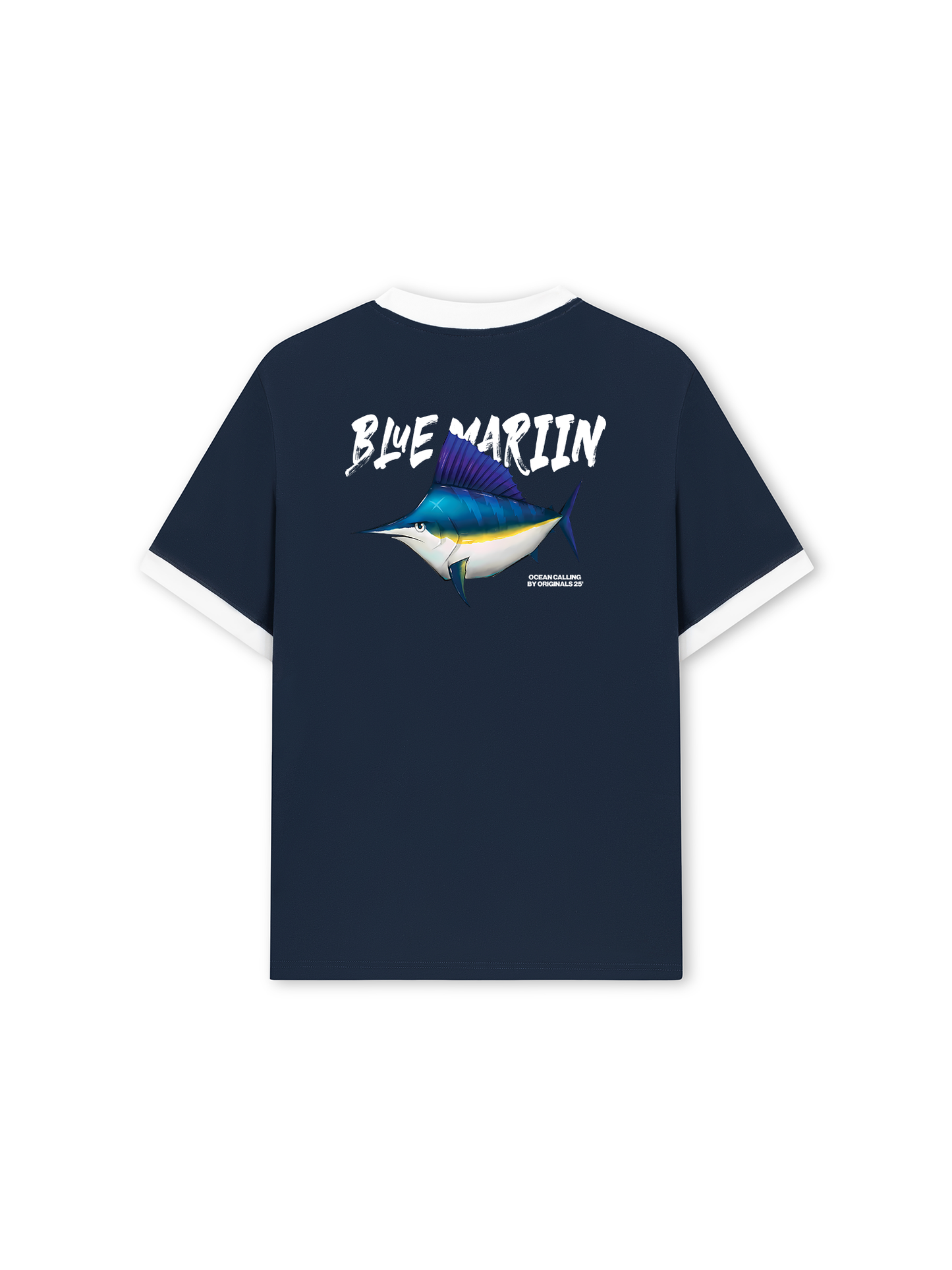 Áo Thun Ringer Relaxed Fit Ocean Blue Mariin