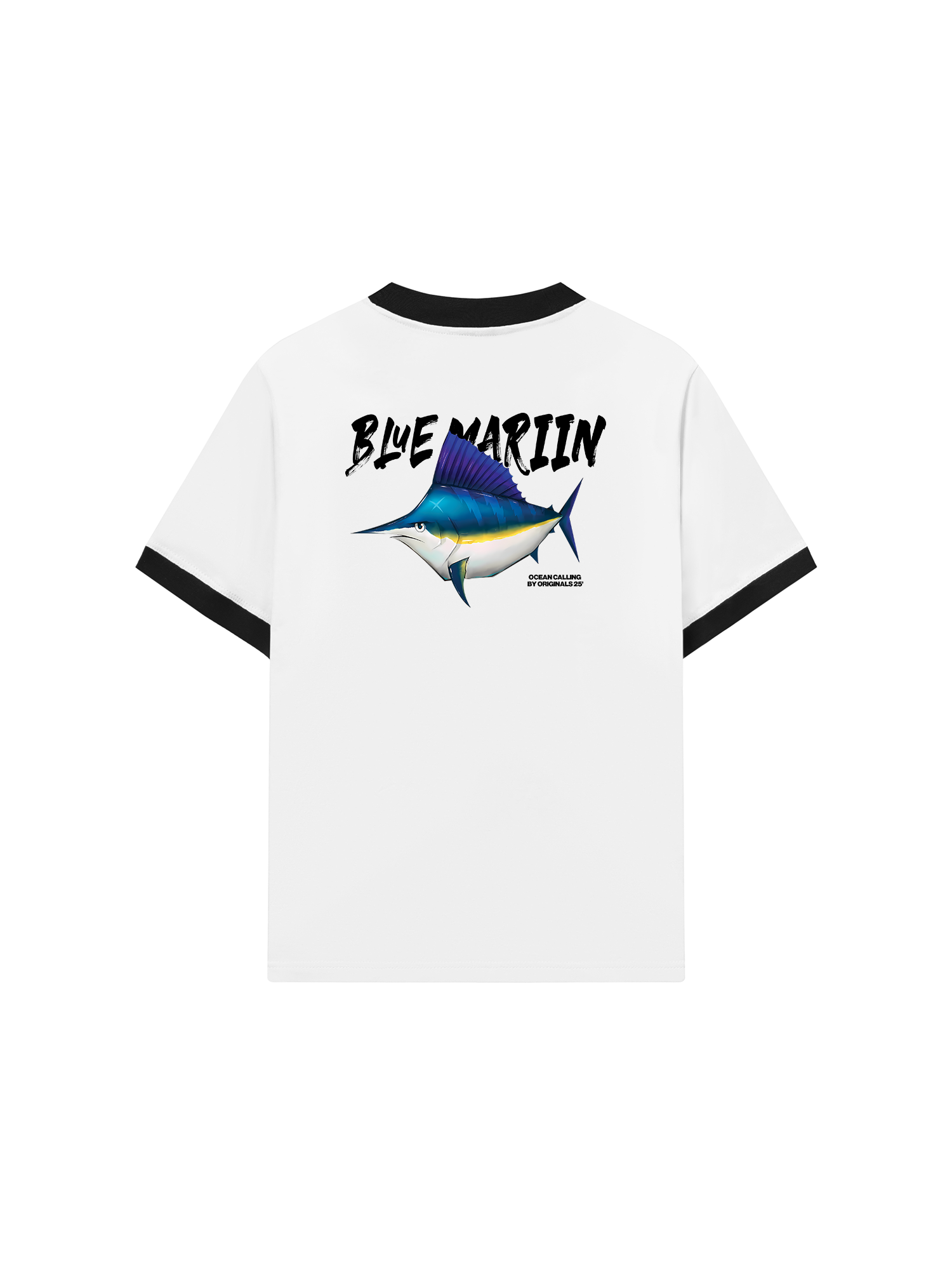 Áo Thun Ringer Relaxed Fit Ocean Blue Mariin