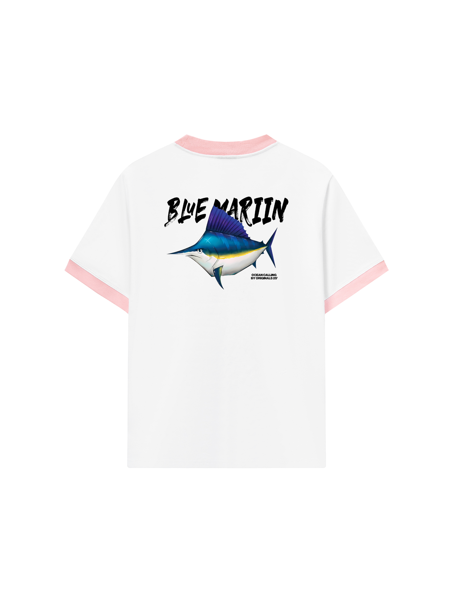Áo Thun Ringer Relaxed Fit Ocean Blue Mariin