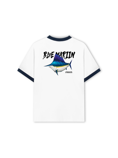 Áo Thun Ringer Relaxed Fit Ocean Blue Mariin
