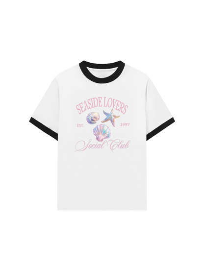 Áo Thun Ringer Relaxed Fit Ocean Hologram Seaside Lover
