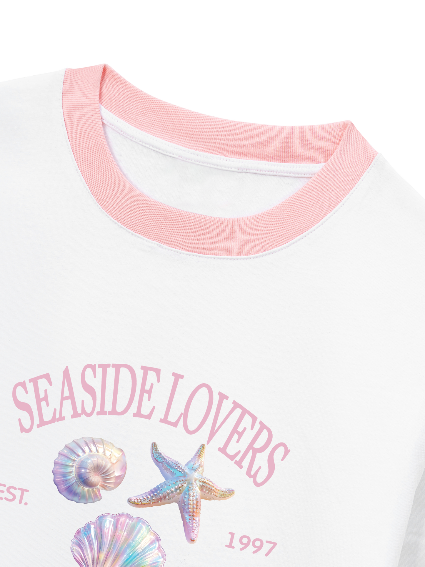 Áo Thun Ringer Relaxed Fit Ocean Hologram Seaside Lover