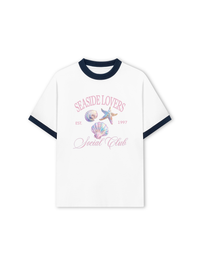 Áo Thun Ringer Relaxed Fit Ocean Hologram Seaside Lover