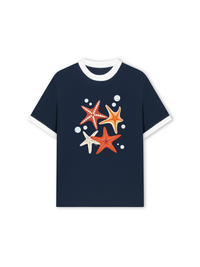 Áo Thun Ringer Relaxed Fit Ocean Orange StarFish