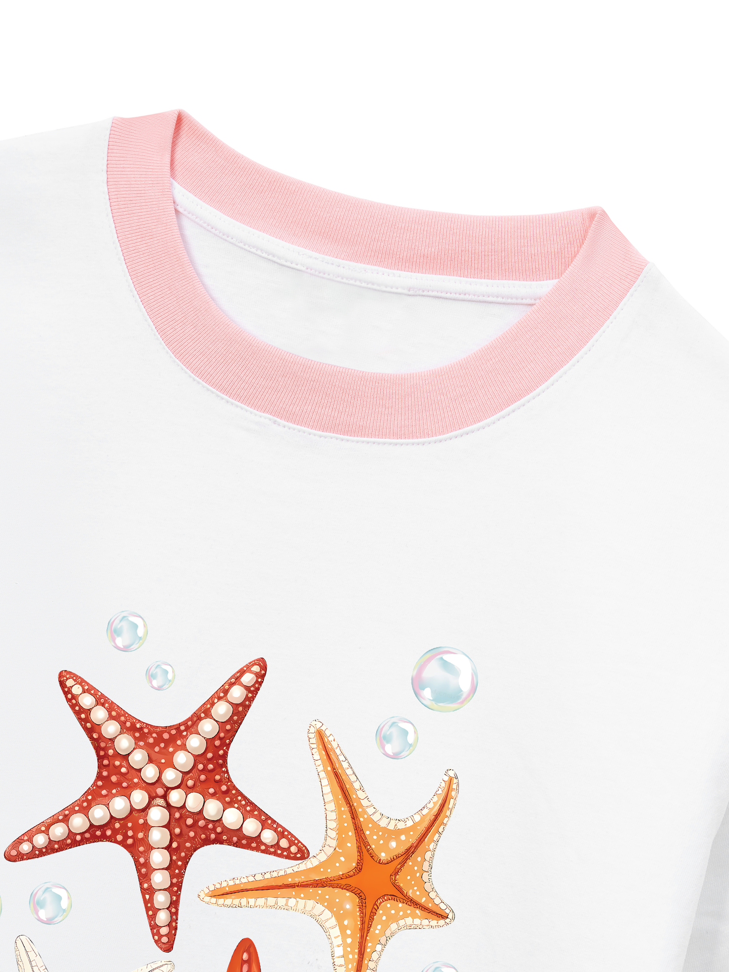 Áo Thun Ringer Relaxed Fit Ocean Orange StarFish