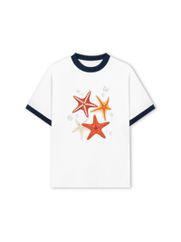 Áo Thun Ringer Relaxed Fit Ocean Orange StarFish