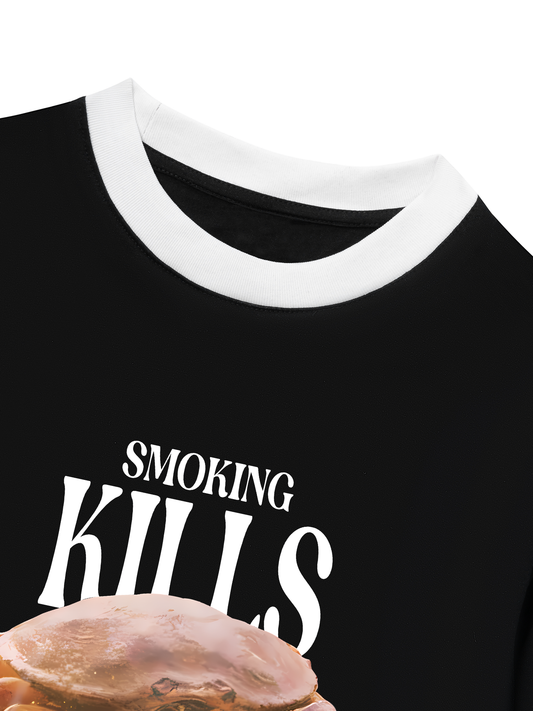 Áo Thun Ringer Relaxed Fit Ocean Smoking Kills