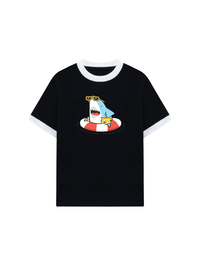 Áo Thun Ringer Relaxed Fit Ocean Baby Shark