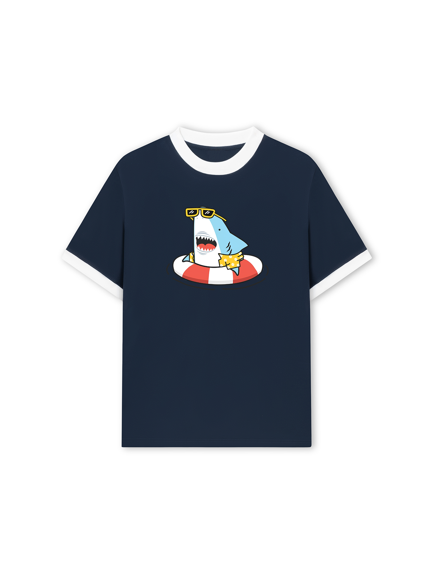 Áo Thun Ringer Relaxed Fit Ocean Baby Shark