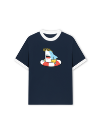 Áo Thun Ringer Relaxed Fit Ocean Baby Shark
