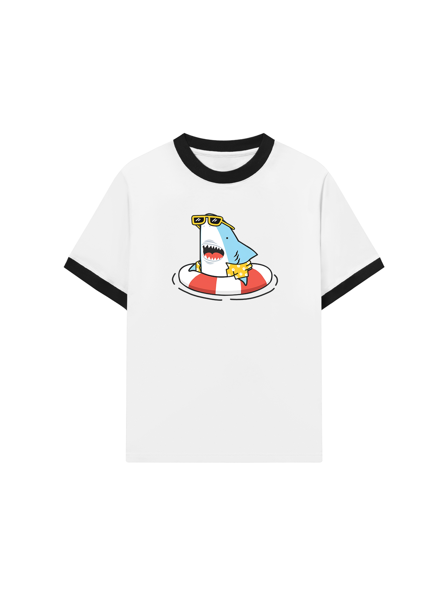 Áo Thun Ringer Relaxed Fit Ocean Baby Shark