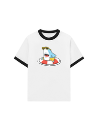 Áo Thun Ringer Relaxed Fit Ocean Baby Shark