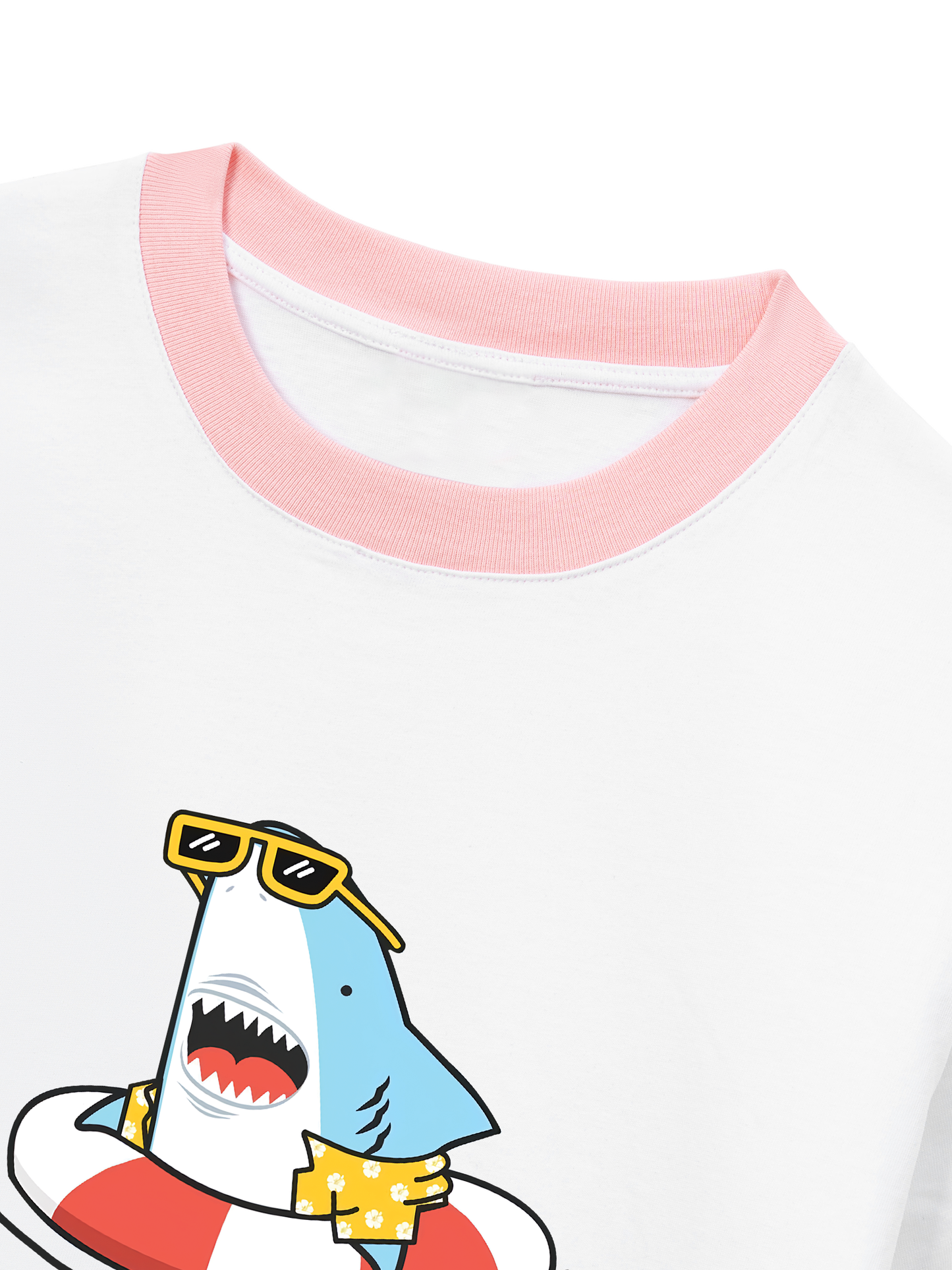 Áo Thun Ringer Relaxed Fit Ocean Baby Shark