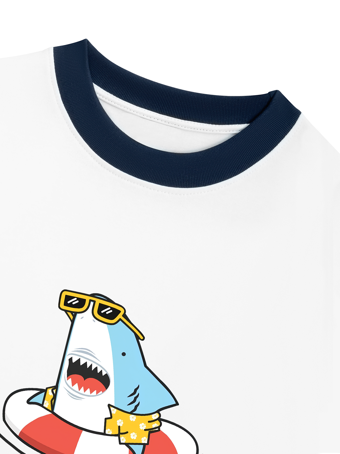 Áo Thun Ringer Relaxed Fit Ocean Baby Shark