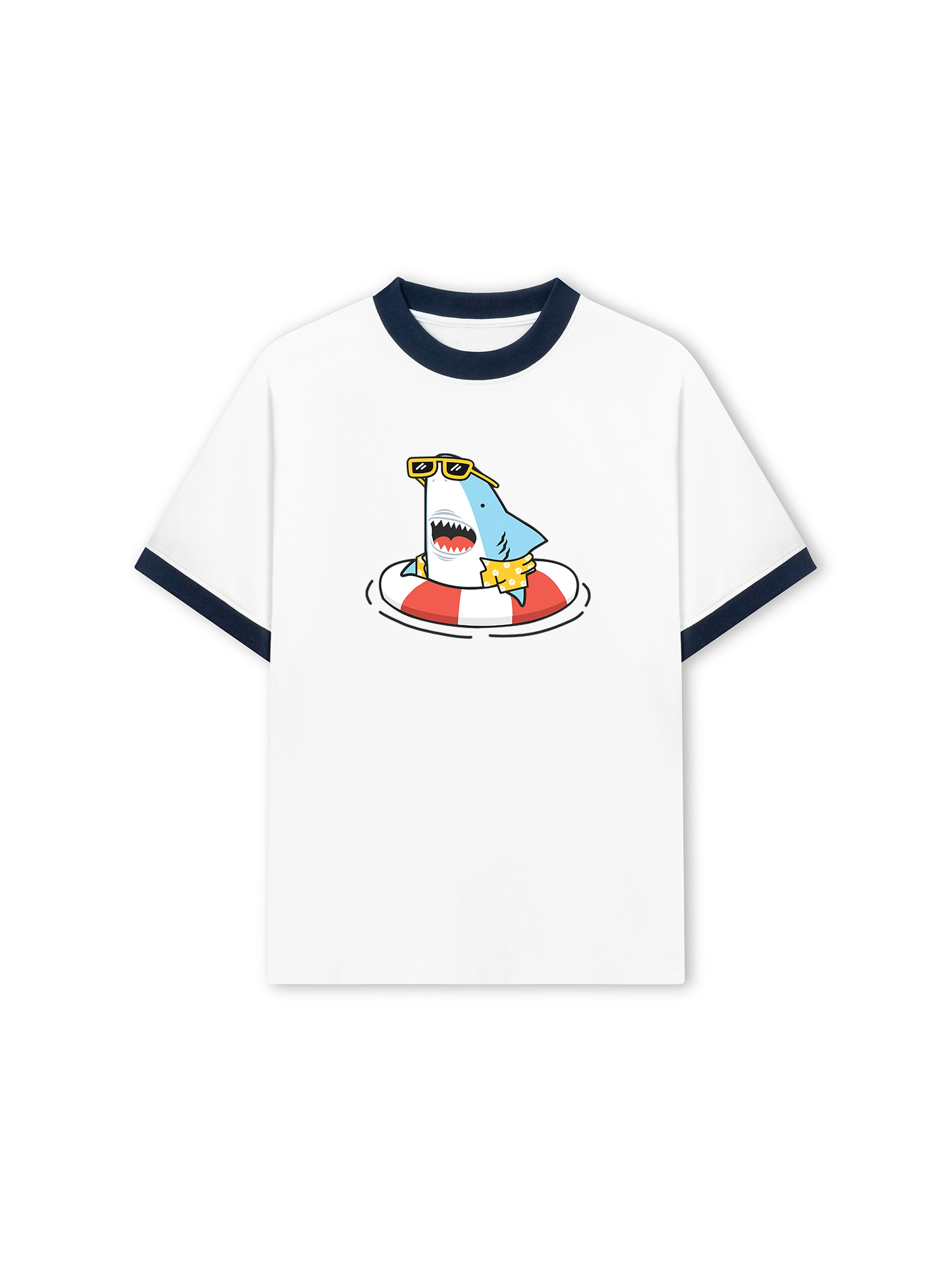 Áo Thun Ringer Relaxed Fit Ocean Baby Shark