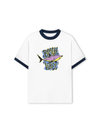 Áo Thun Ringer Relaxed Fit Ocean Beach Vibes Shark
