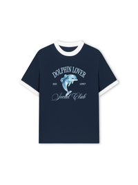 Áo Thun Ringer Relaxed Fit Ocean Dolphin Lover