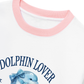 Áo Thun Ringer Relaxed Fit Ocean Dolphin Lover