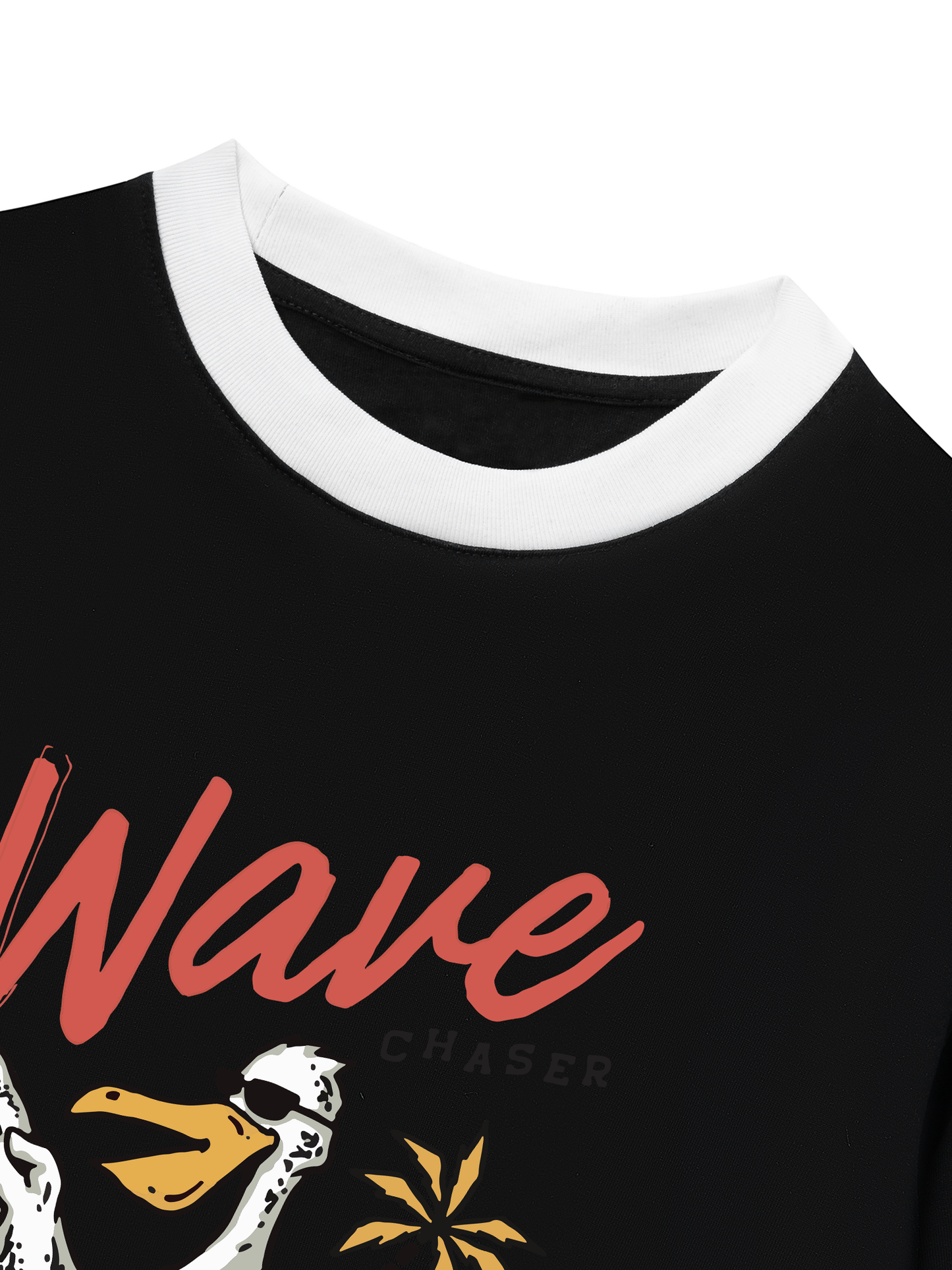 Áo Thun Ringer Relaxed Fit Ocean Duck Waves