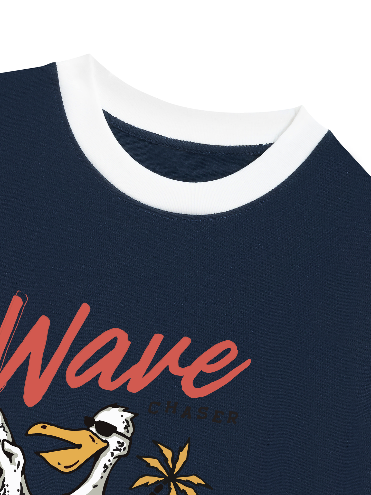 Áo Thun Ringer Relaxed Fit Ocean Duck Waves